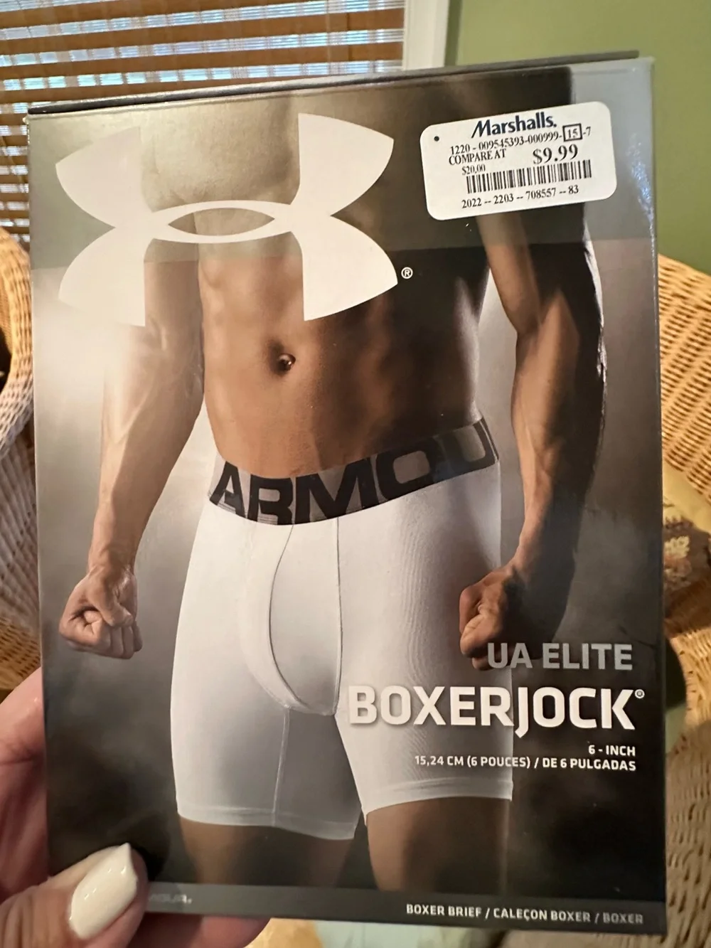 NWT Under Armour UA Elite White Boxerjock - Men's Performance Boxer Briefs